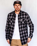 Stampede-Flannel-Black-Front-unbuttoned-OFF-THE-GRID
