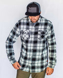 Stampede-Flannel-White-Front-OFF-THE-GRID